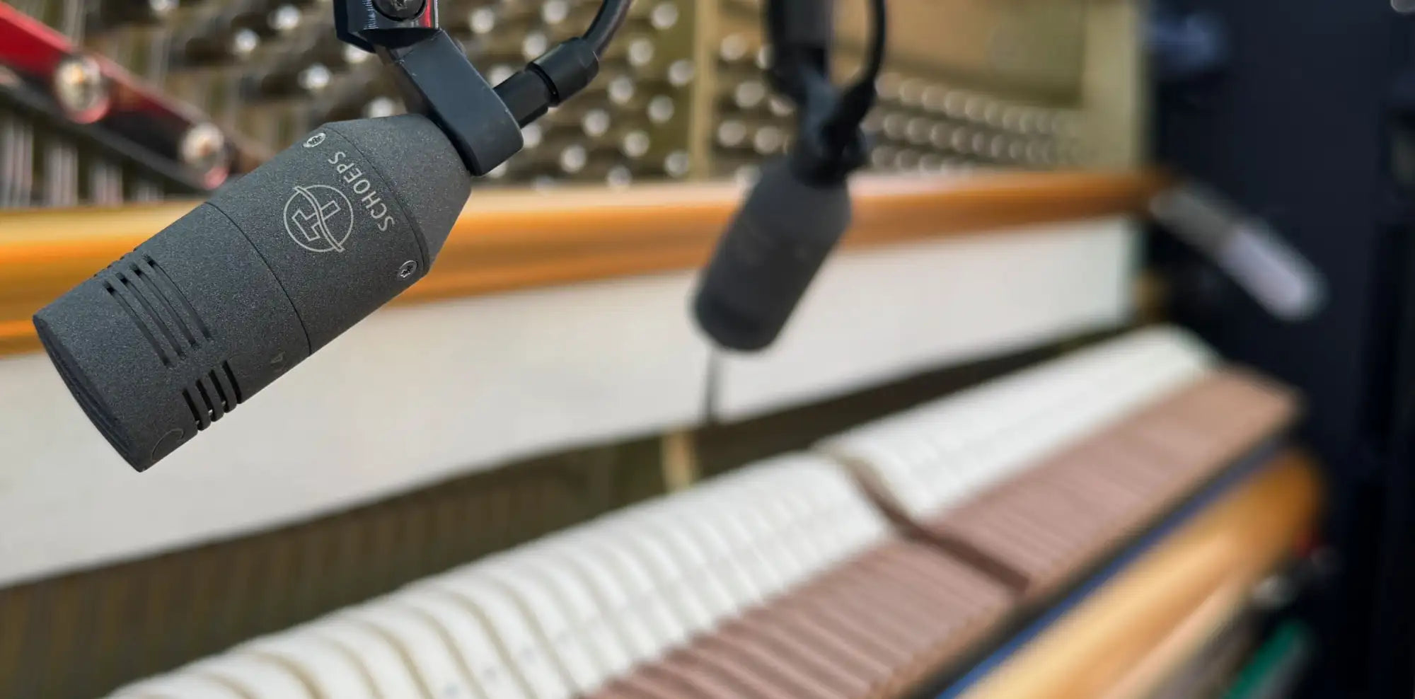 Black schoeps condenser microphone with a matte finish and subtle branding.
