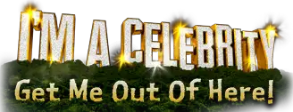 Logo for 'I'm a Celebrity Get Me Out of Here!' with grass and sunburst design.