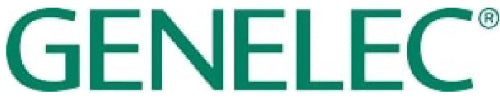 Green genelec logo with registered trademark symbol.