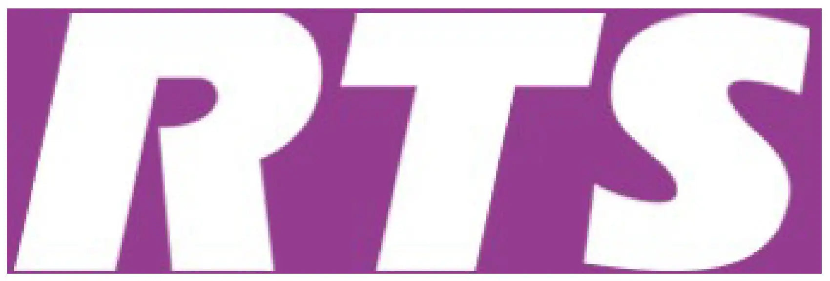 Purple and white rts logo.